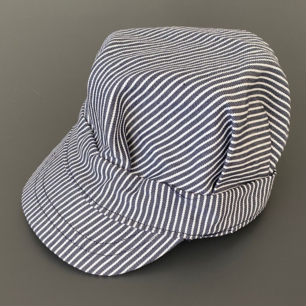 Toys”R”Us Imaginarium Youth Train Conductor Hat Cap Railroad Stretch Fit Striped